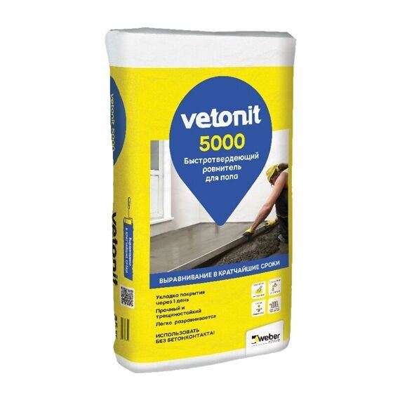 Ровнитель для пола Vetonit 5000, 25 кг Ровнитель для пола Vetonit 5000, 25 кг